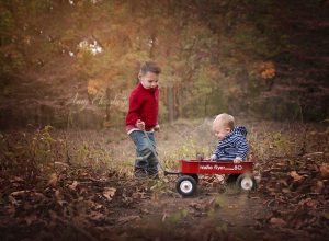 wagon ride with two brothers