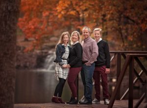 family of four with family photographer watson trails park
