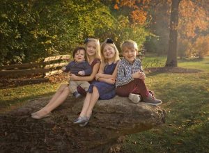 four siblings on large rock st. louis family photographer