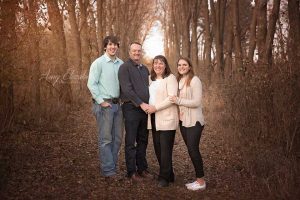 family of four for birthday session
