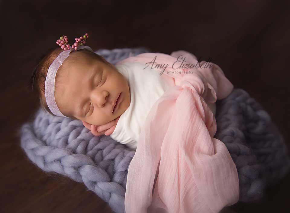 sleeping newborn baby girl st louis photographer