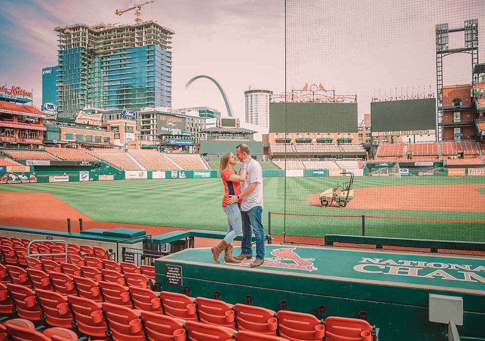 Busch Stadium Engagement Session – St. Louis Photographer