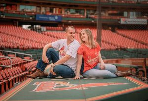Busch Stadium Engagment Session St. Louis Photographer