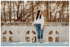 Forest Park snow session senior pictures